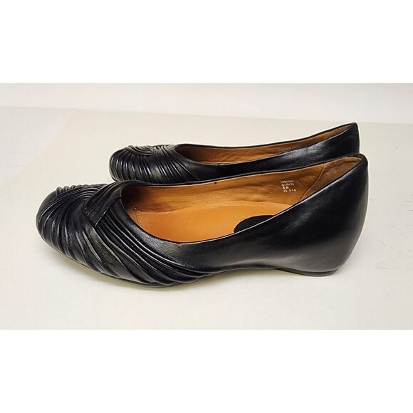 EARTHIES VANYA PEWTER LEATHER FLATS LOAFERS SLIP ONS DRESS SHOES WOMENS SIZE 5B - Picture 3 of 8